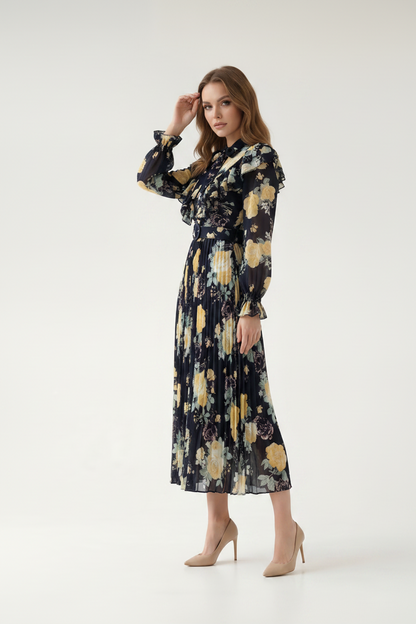 Aurélia Pleated Maxi Dress