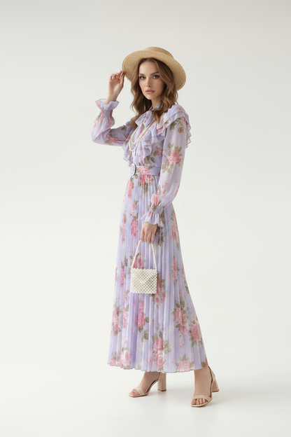 Aurélia Pleated Maxi Dress