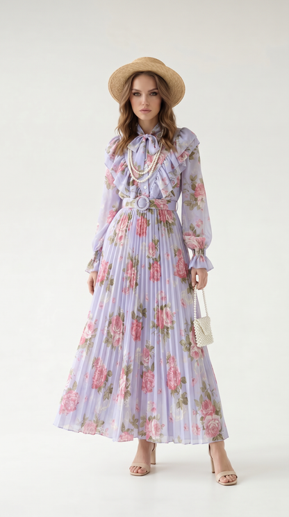 Aurélia Pleated Maxi Dress