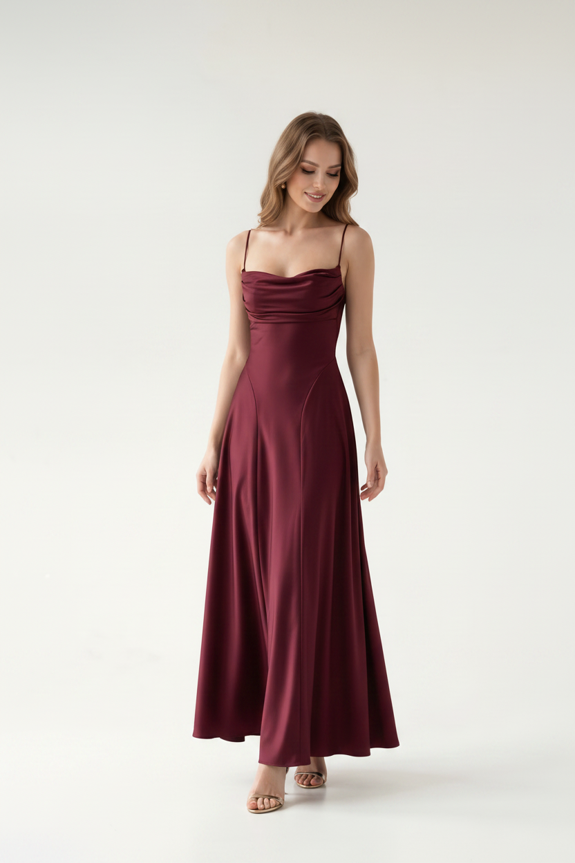 Elowen Lace-Up Open Back Maxi Dress