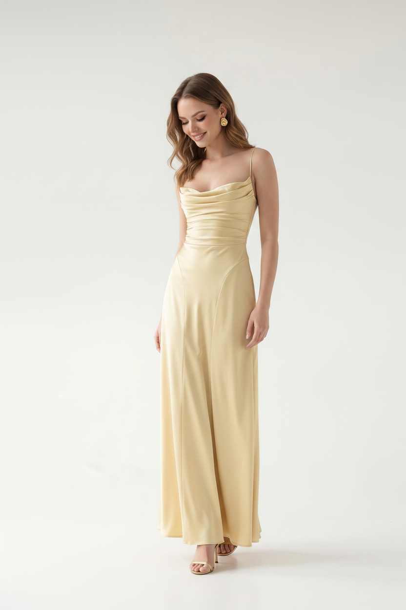 Elowen Lace-Up Open Back Maxi Dress