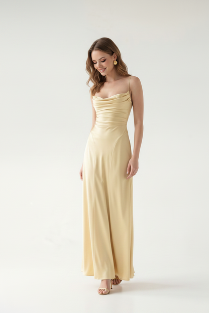 Elowen Lace-Up Open Back Maxi Dress