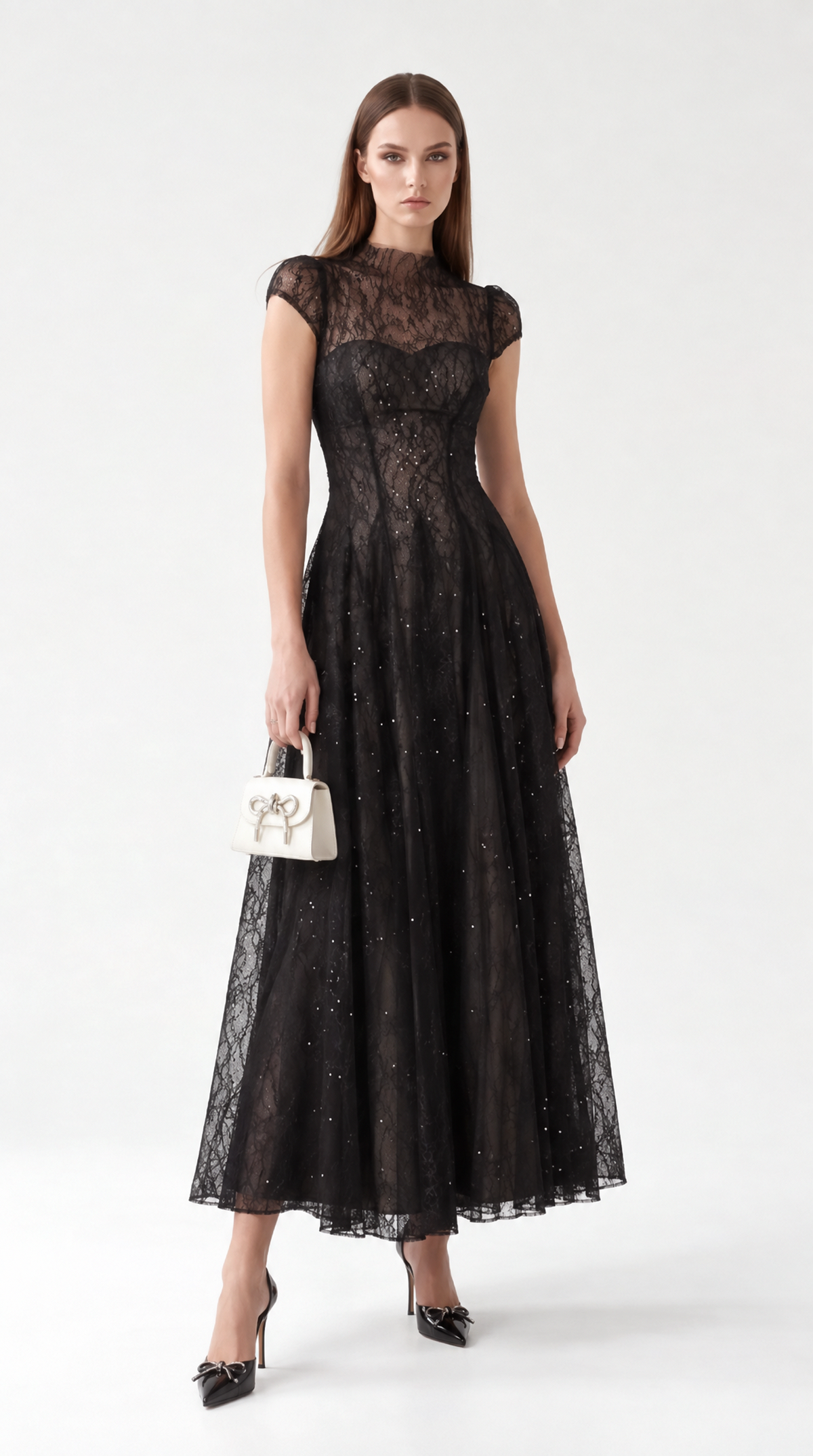 Roselle Lace Sequin Maxi Dress