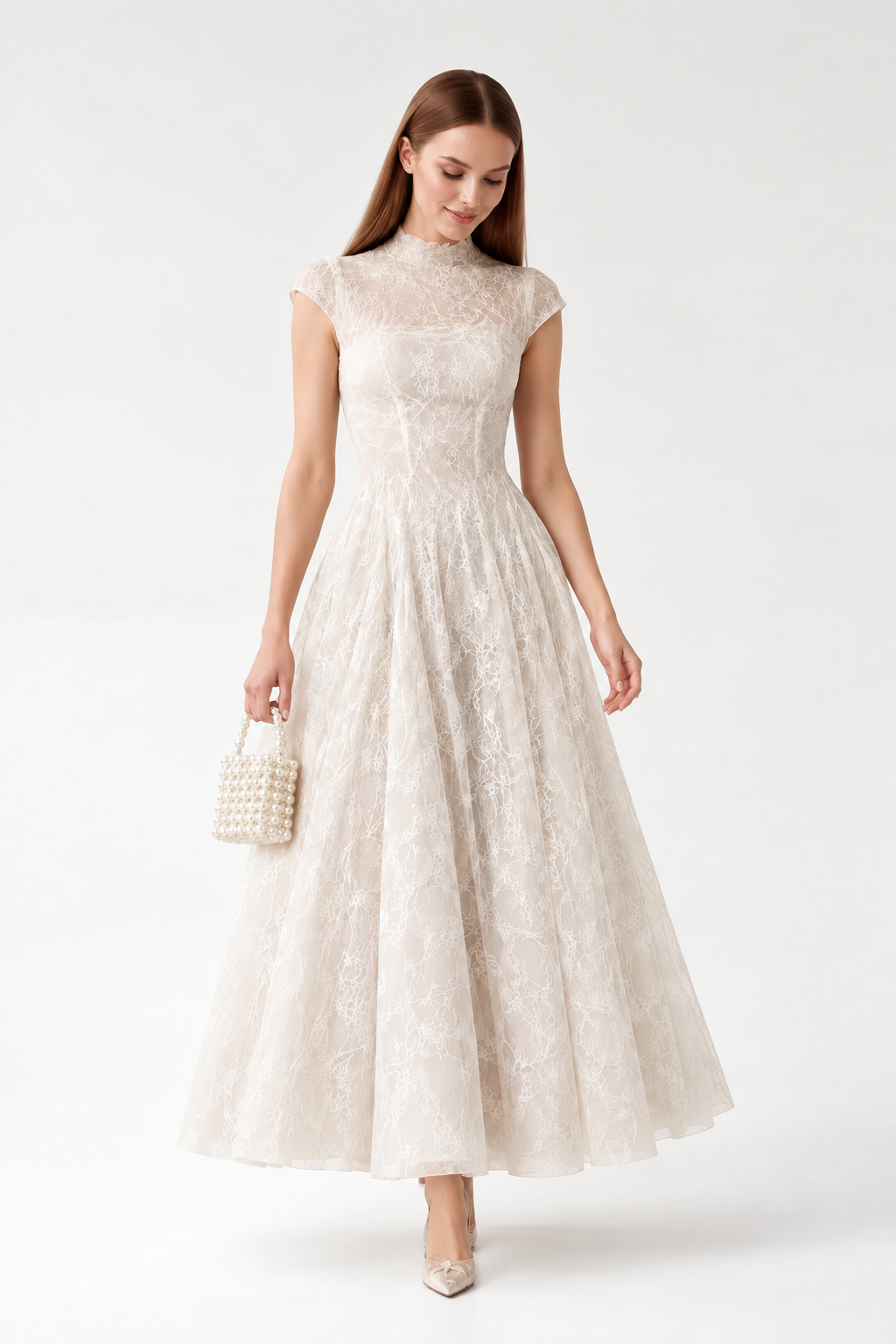 Roselle Lace Sequin Maxi Dress