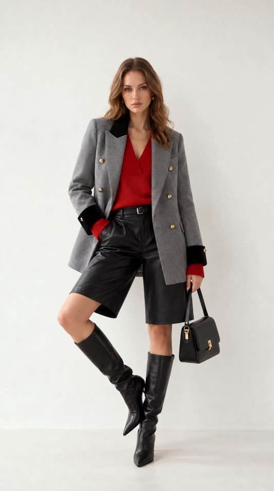 Camille Double-Breasted Longline Blazer