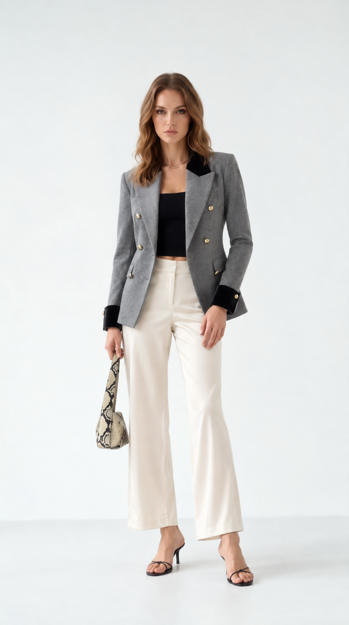 Camille Double-Breasted Longline Blazer