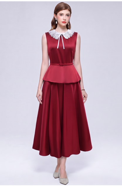 Victoria Bow Collar Maxi Dress