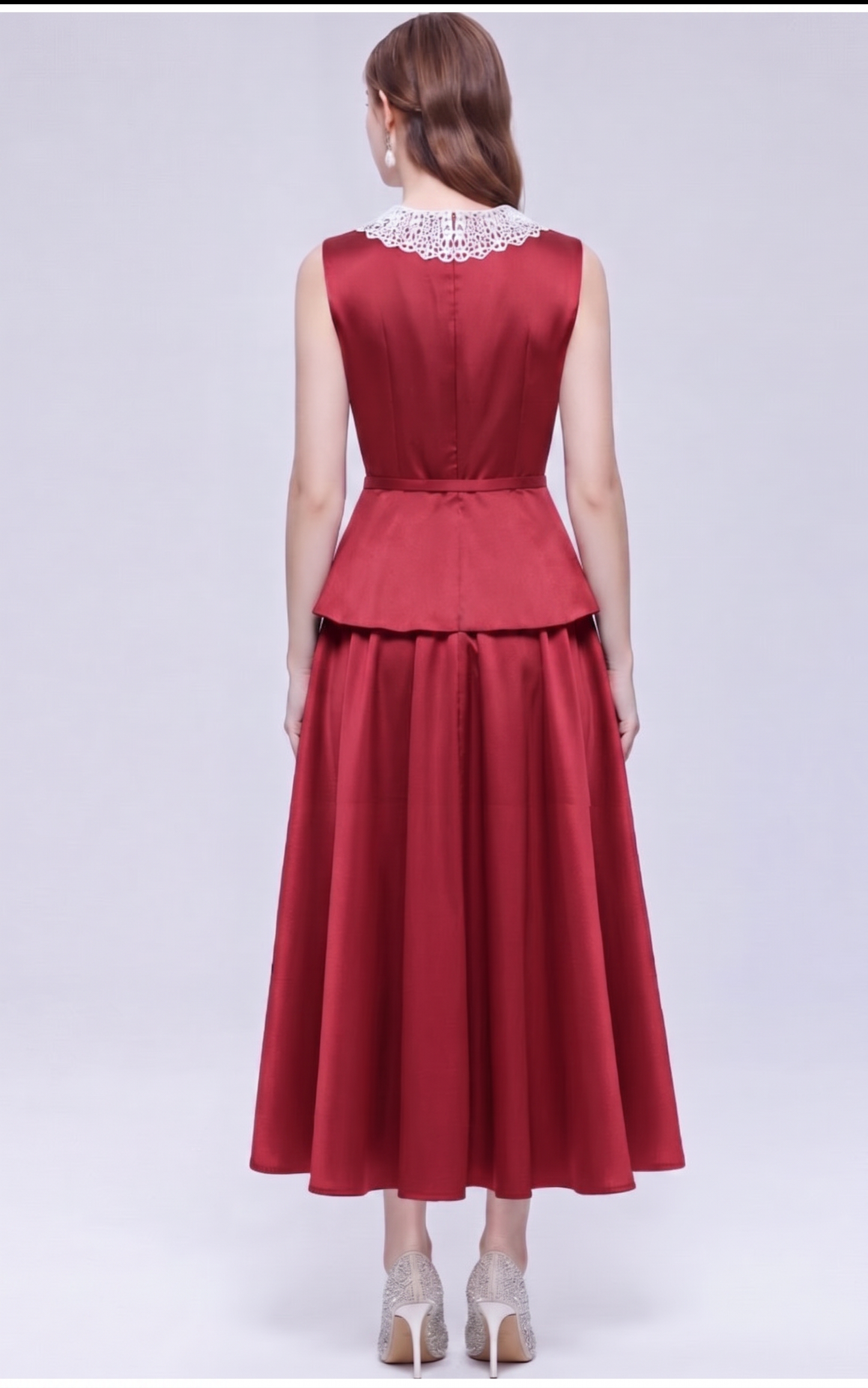 Victoria Bow Collar Maxi Dress