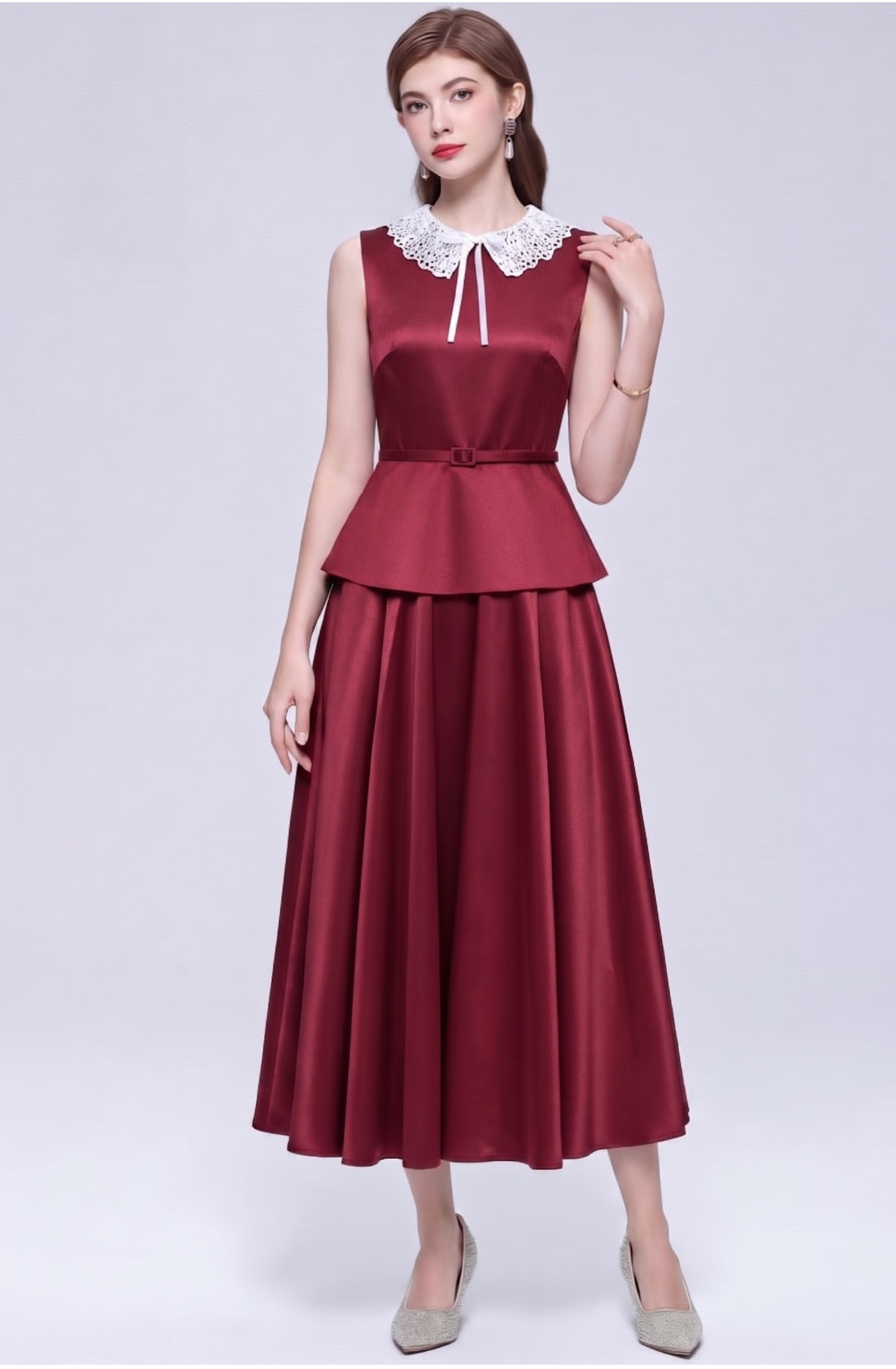 Victoria Bow Collar Maxi Dress